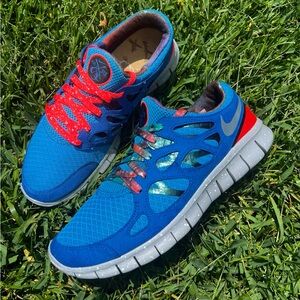 RARE Nike size 11.5 Womens Free 2.0 2012 Doernbecher Blue shoes